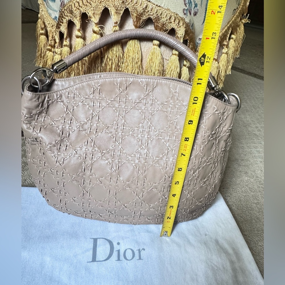 Dior Beige Quilted Leather Hobo Bag - Picture 15 of 16
